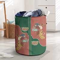Western Yoke Laundry Basket Befana Merry Christmas Retro Style - Wonder Print Shop