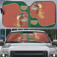 Western Yoke Auto Sun Shade Befana Merry Christmas Retro Style - Wonder Print Shop