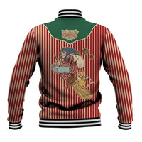 Western Yoke Baseball Jacket Befana Merry Christmas Retro Style - Wonder Print Shop