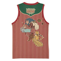 Western Yoke Basketball Jersey Befana Merry Christmas Retro Style - Wonder Print Shop