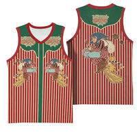 Western Yoke Basketball Jersey Befana Merry Christmas Retro Style - Wonder Print Shop