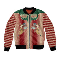 Western Yoke Bomber Jacket Befana Merry Christmas Retro Style - Wonder Print Shop