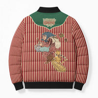 Western Yoke Bomber Puffer Jacket Befana Merry Christmas Retro Style - Wonder Print Shop