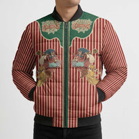 Western Yoke Bomber Puffer Jacket Befana Merry Christmas Retro Style - Wonder Print Shop