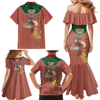 Western Yoke Family Matching Mermaid Dress and Hawaiian Shirt Befana Merry Christmas Retro Style - Wonder Print Shop