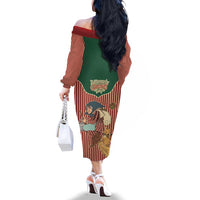 Western Yoke Family Matching Off The Shoulder Long Sleeve Dress and Hawaiian Shirt Befana Merry Christmas Retro Style - Wonder Print Shop