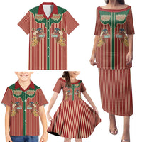 Western Yoke Family Matching Puletasi and Hawaiian Shirt Befana Merry Christmas Retro Style - Wonder Print Shop