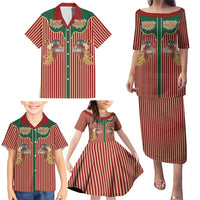 Western Yoke Family Matching Puletasi and Hawaiian Shirt Befana Merry Christmas Retro Style - Wonder Print Shop