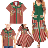 Western Yoke Family Matching Summer Maxi Dress and Hawaiian Shirt Befana Merry Christmas Retro Style - Wonder Print Shop