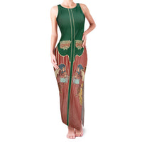 Western Yoke Family Matching Tank Maxi Dress and Hawaiian Shirt Befana Merry Christmas Retro Style - Wonder Print Shop