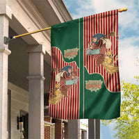 Western Yoke Garden Flag Befana Merry Christmas Retro Style - Wonder Print Shop