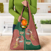 Western Yoke Grocery Bag Befana Merry Christmas Retro Style - Wonder Print Shop