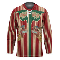 Western Yoke Hockey Jersey Befana Merry Christmas Retro Style - Wonder Print Shop