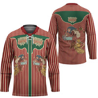 Western Yoke Hockey Jersey Befana Merry Christmas Retro Style - Wonder Print Shop