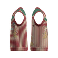 Western Yoke Christmas Knitted V-Neck Vest Befana Merry Christmas Retro Style - Wonder Print Shop