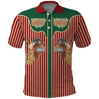 Western Yoke Polo Shirt Befana Merry Christmas Retro Style - Wonder Print Shop