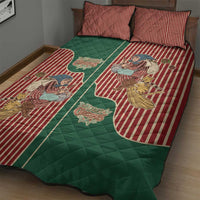 Western Yoke Quilt Bed Set Befana Merry Christmas Retro Style - Wonder Print Shop
