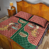 Western Yoke Quilt Bed Set Befana Merry Christmas Retro Style - Wonder Print Shop