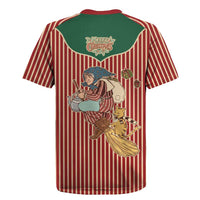 Western Yoke Rugby Jersey Befana Merry Christmas Retro Style - Wonder Print Shop