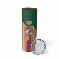 Western Yoke Skinny Tumbler Befana Merry Christmas Retro Style - Wonder Print Shop
