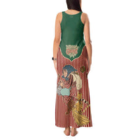 Western Yoke Tank Maxi Dress Befana Merry Christmas Retro Style - Wonder Print Shop