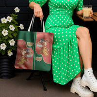 Western Yoke Tote Bag Befana Merry Christmas Retro Style - Wonder Print Shop