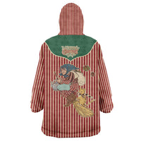 Western Yoke Wearable Blanket Hoodie Befana Merry Christmas Retro Style - Wonder Print Shop