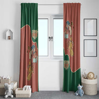 Western Yoke Window Curtain Befana Merry Christmas Retro Style - Wonder Print Shop