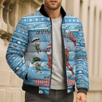 Gamer Christmas Bomber Puffer Jacket Alright Elves Where We Dropping - Wonder Print Shop