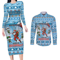 Gamer Christmas Couples Matching Long Sleeve Bodycon Dress and Long Sleeve Button Shirt Alright Elves Where We Dropping - Wonder Print Shop