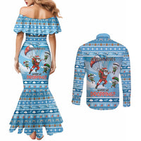 Gamer Christmas Couples Matching Mermaid Dress and Long Sleeve Button Shirt Alright Elves Where We Dropping - Wonder Print Shop