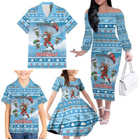 Gamer Christmas Family Matching Off The Shoulder Long Sleeve Dress and Hawaiian Shirt Alright Elves Where We Dropping - Wonder Print Shop
