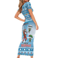 Gamer Christmas Family Matching Short Sleeve Bodycon Dress and Hawaiian Shirt Alright Elves Where We Dropping - Wonder Print Shop