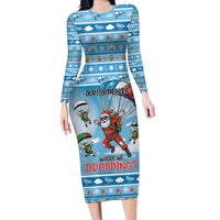 Gamer Christmas Long Sleeve Bodycon Dress Alright Elves Where We Dropping - Wonder Print Shop