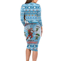 Gamer Christmas Long Sleeve Bodycon Dress Alright Elves Where We Dropping - Wonder Print Shop