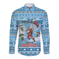 Gamer Christmas Long Sleeve Button Shirt Alright Elves Where We Dropping - Wonder Print Shop