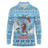 Gamer Christmas Long Sleeve Polo Shirt Alright Elves Where We Dropping - Wonder Print Shop