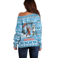 Gamer Christmas Off Shoulder Sweater Alright Elves Where We Dropping - Wonder Print Shop