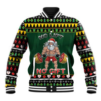 Xmas Gymer Christmas Baseball Jacket No Lift No Gift - Wonder Print Shop
