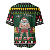 Xmas Gymer Christmas Baseball Jersey No Lift No Gift - Wonder Print Shop