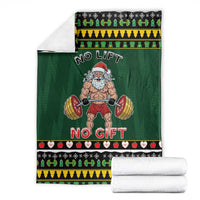 Xmas Gymer Christmas Blanket No Lift No Gift - Wonder Print Shop