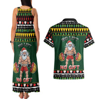 Xmas Gymer Christmas Couples Matching Tank Maxi Dress and Hawaiian Shirt No Lift No Gift - Wonder Print Shop