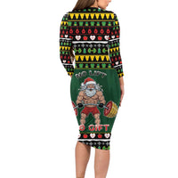 Xmas Gymer Christmas Family Matching Long Sleeve Bodycon Dress and Hawaiian Shirt No Lift No Gift - Wonder Print Shop