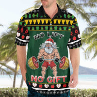Xmas Gymer Christmas Hawaiian Shirt No Lift No Gift - Wonder Print Shop