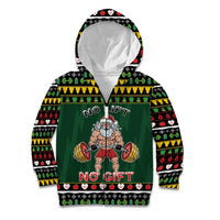 Xmas Gymer Christmas Kid Hoodie No Lift No Gift - Wonder Print Shop