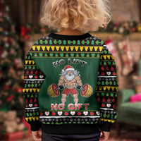 Gym Christmas Kid Ugly Christmas Sweater No Lift No Gift - Wonder Print Shop