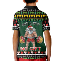 Xmas Gymer Christmas Kid Polo Shirt No Lift No Gift - Wonder Print Shop