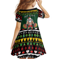 Xmas Gymer Christmas Kid Short Sleeve Dress No Lift No Gift - Wonder Print Shop