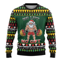 Gym Christmas Ugly Christmas Sweater No Lift No Gift - Wonder Print Shop