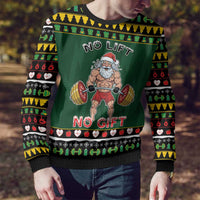 Gym Christmas Ugly Christmas Sweater No Lift No Gift - Wonder Print Shop